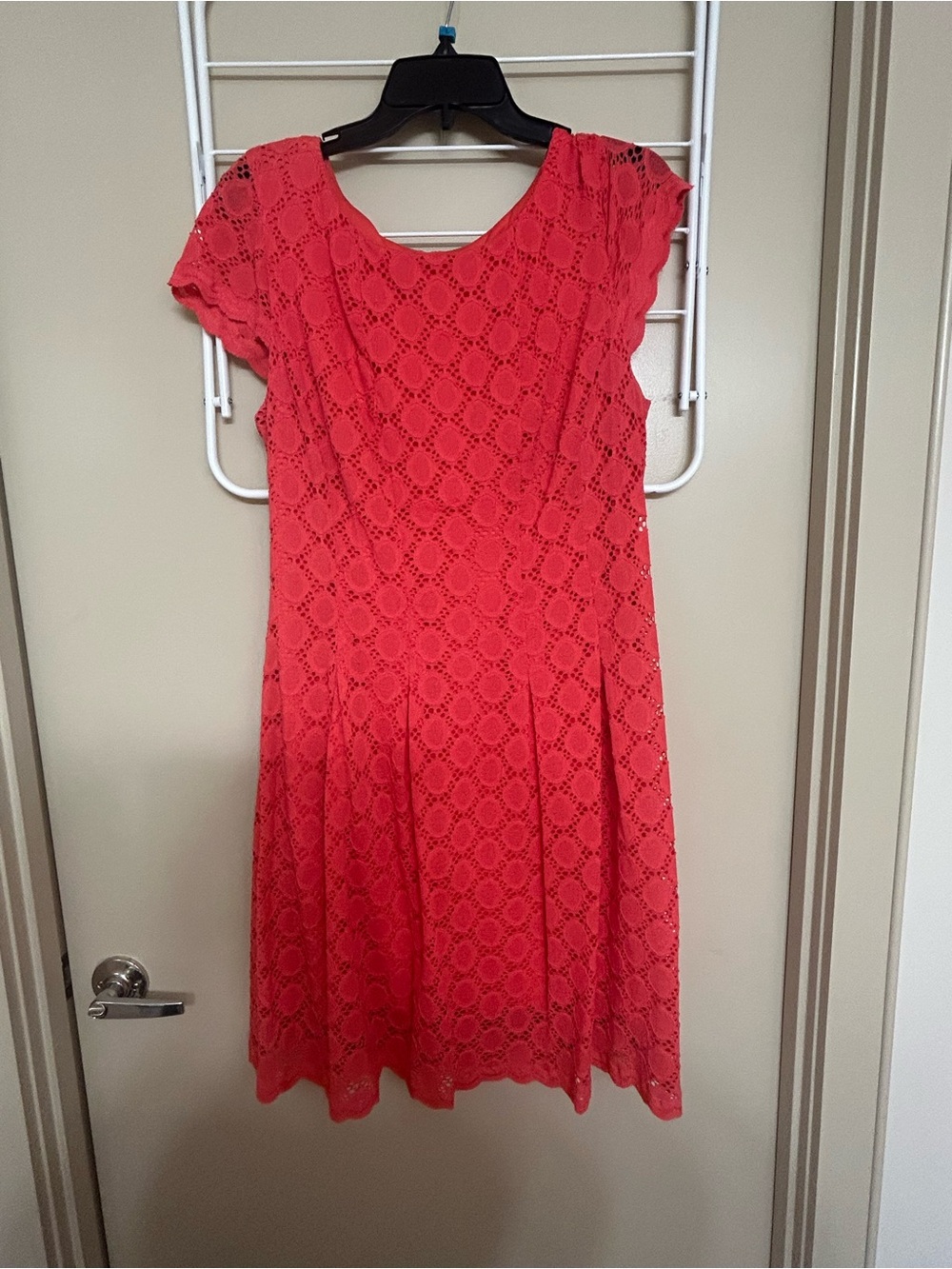 Size 12 RN Orange Lace Fit & Flare Women's Dress